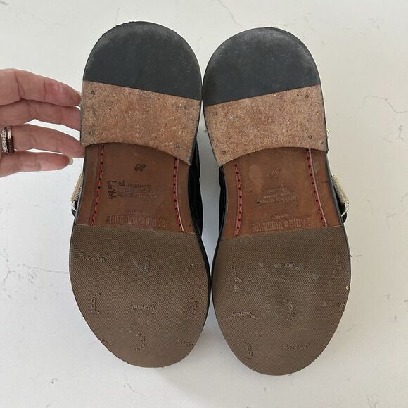 ZADIG & VOLTAIRE PARIS STUDDED HARNESS LEATHER ANKLE BOOTIES SZ 36 5.5 Steampunk - Picture 8 of 14